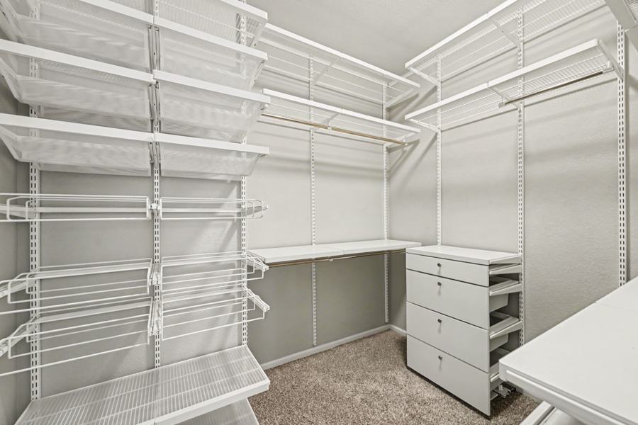 Primary walk-in closet, finished