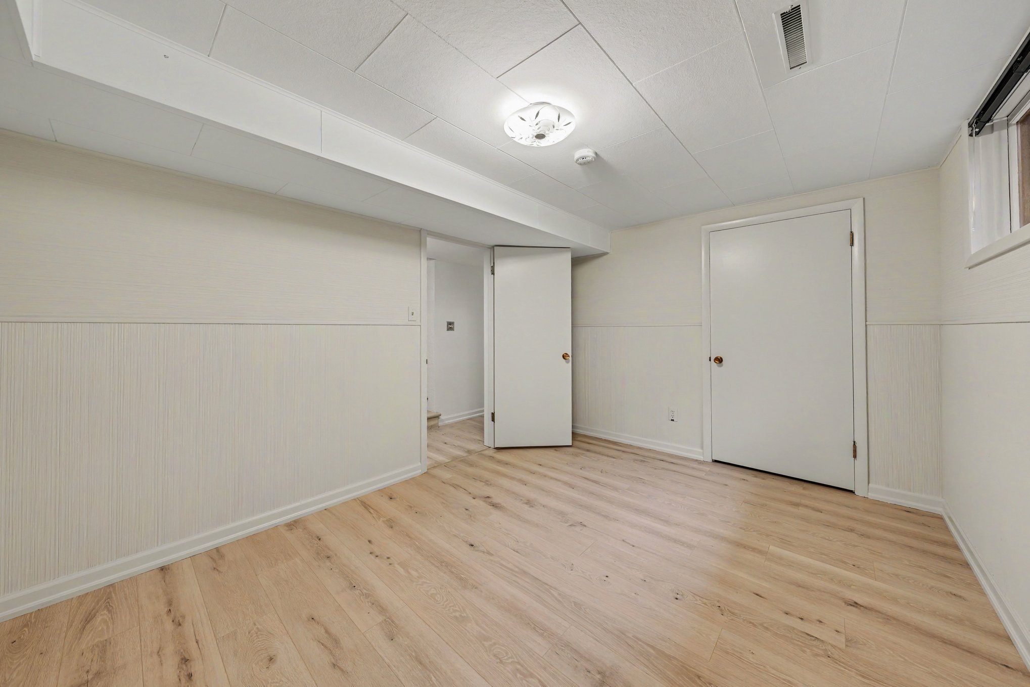 Finished basement bedroom