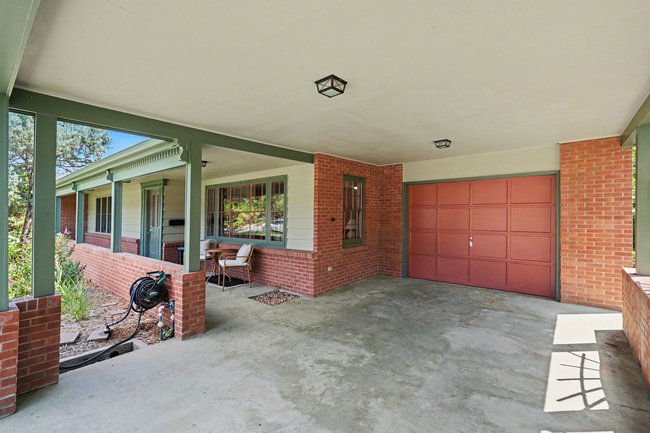 Attached garage and carport