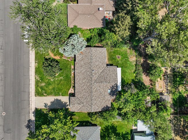 Aerial view of the property lot