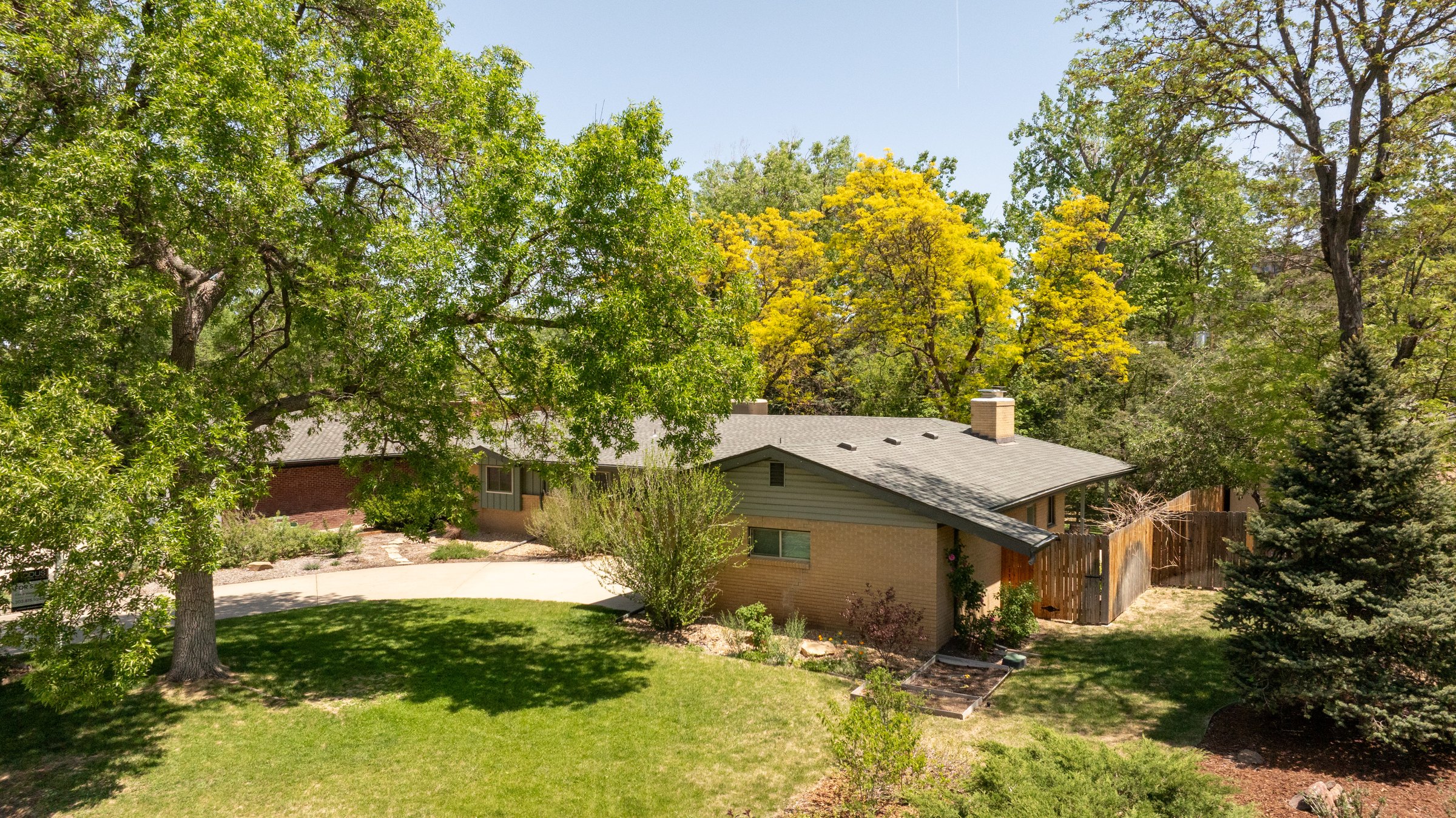 Aerial view of 3110 Ward Ct and surrounding tree canopy