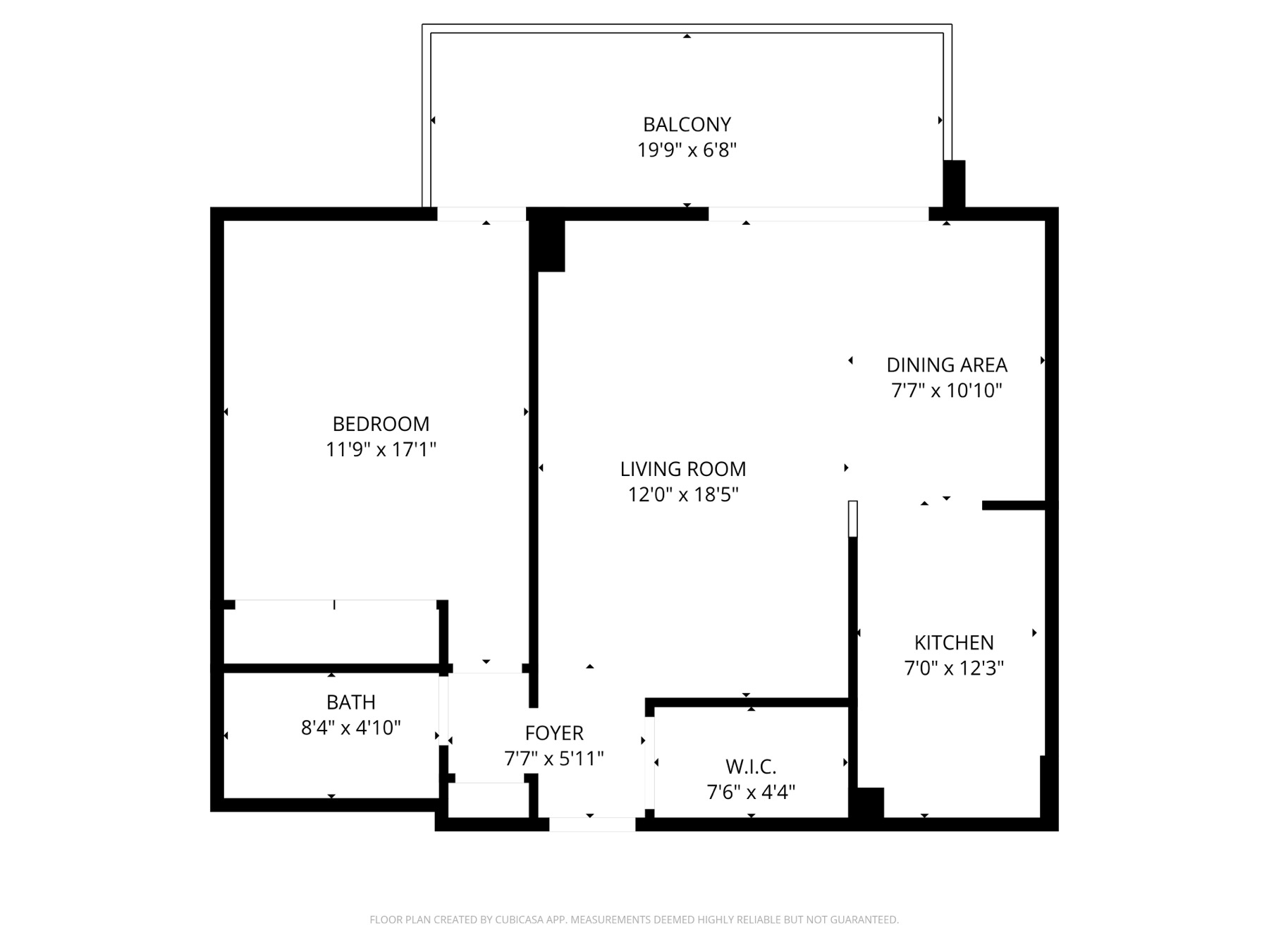 480 S Marion Pkwy #602A floor plan with dimensions