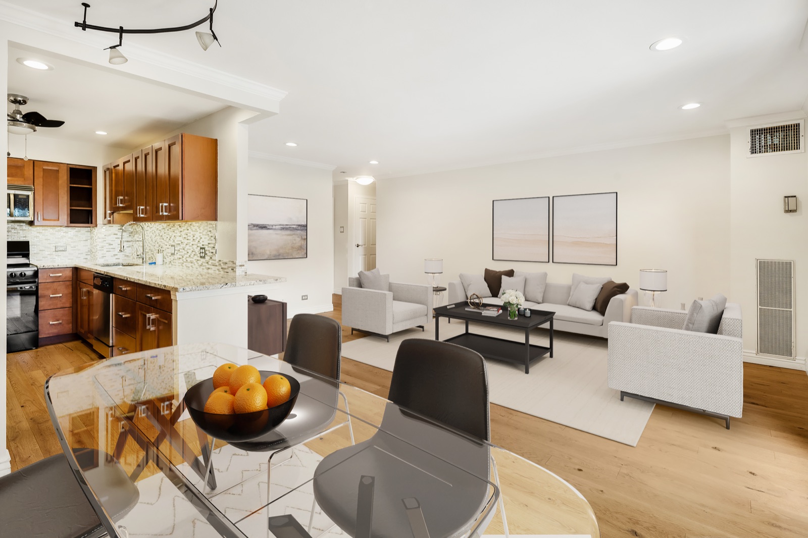 Staged living and dining